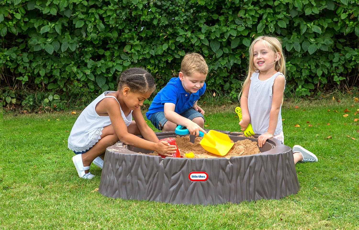 Tree Trunk Sandbox With Cover