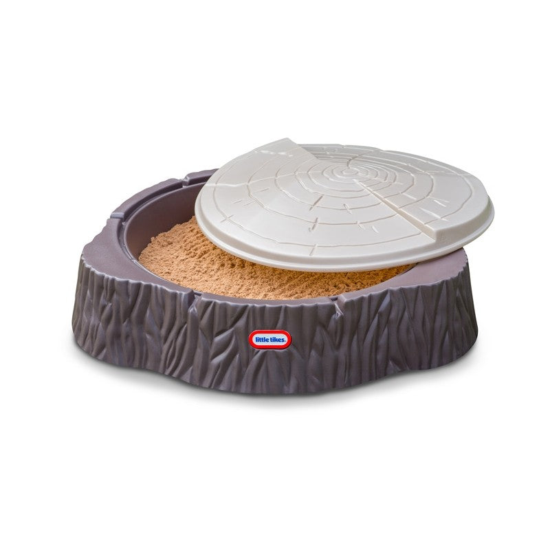 Tree Trunk Sandbox With Cover