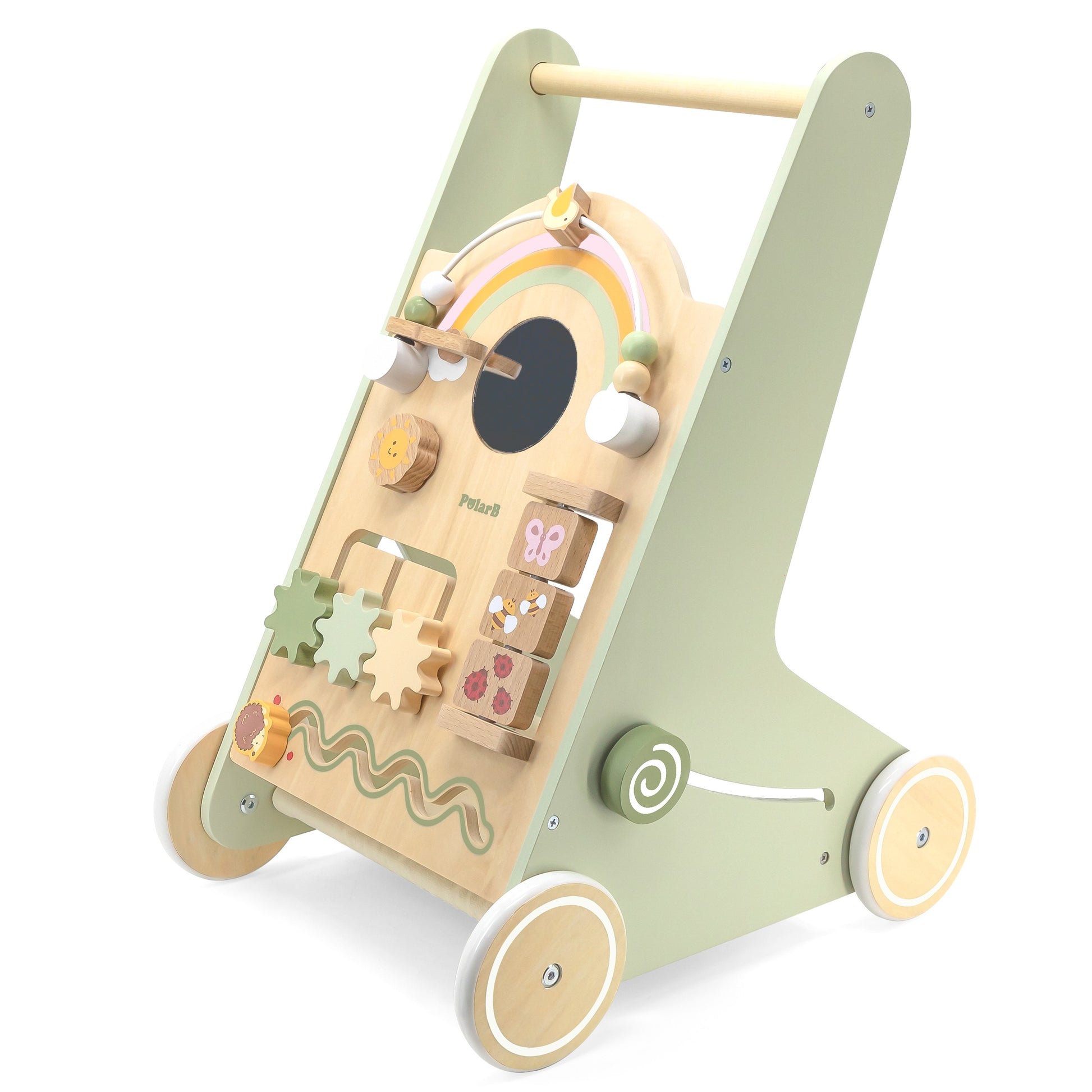 Wooden Educational Walker - Green