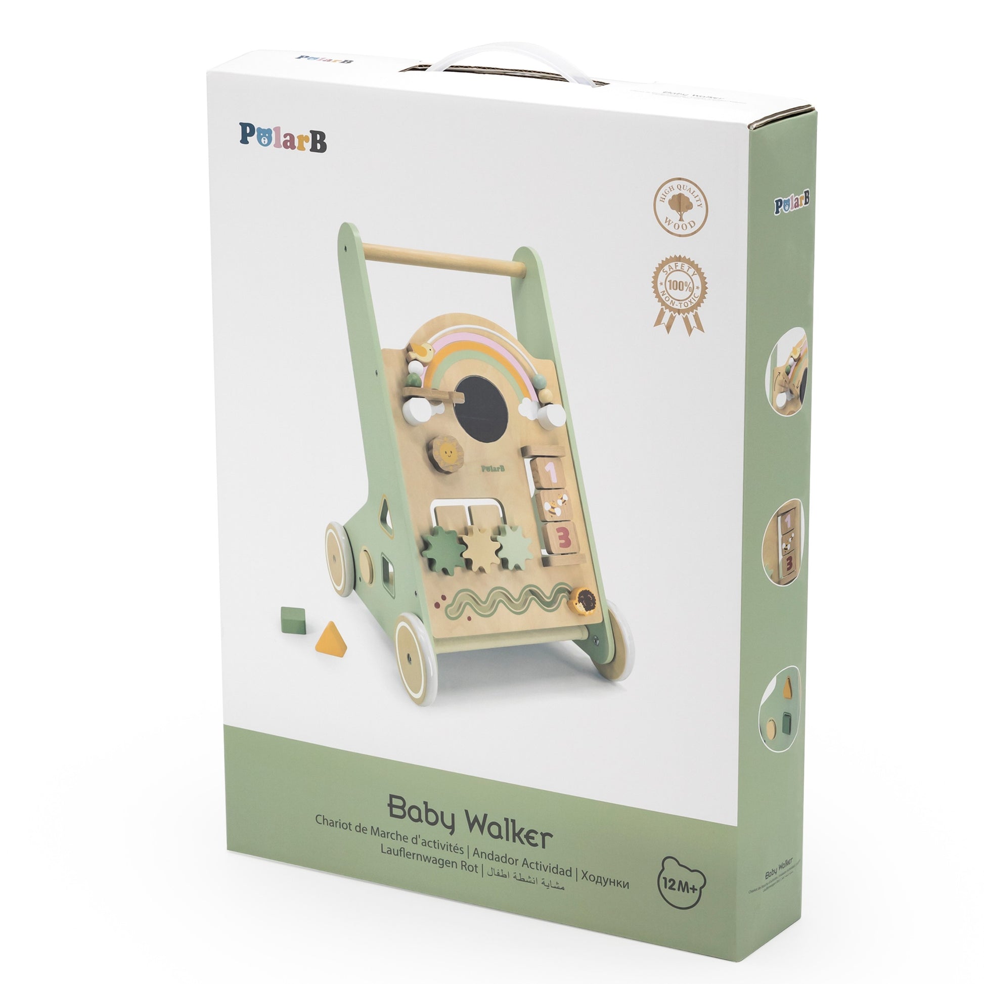 Wooden Educational Walker - Green