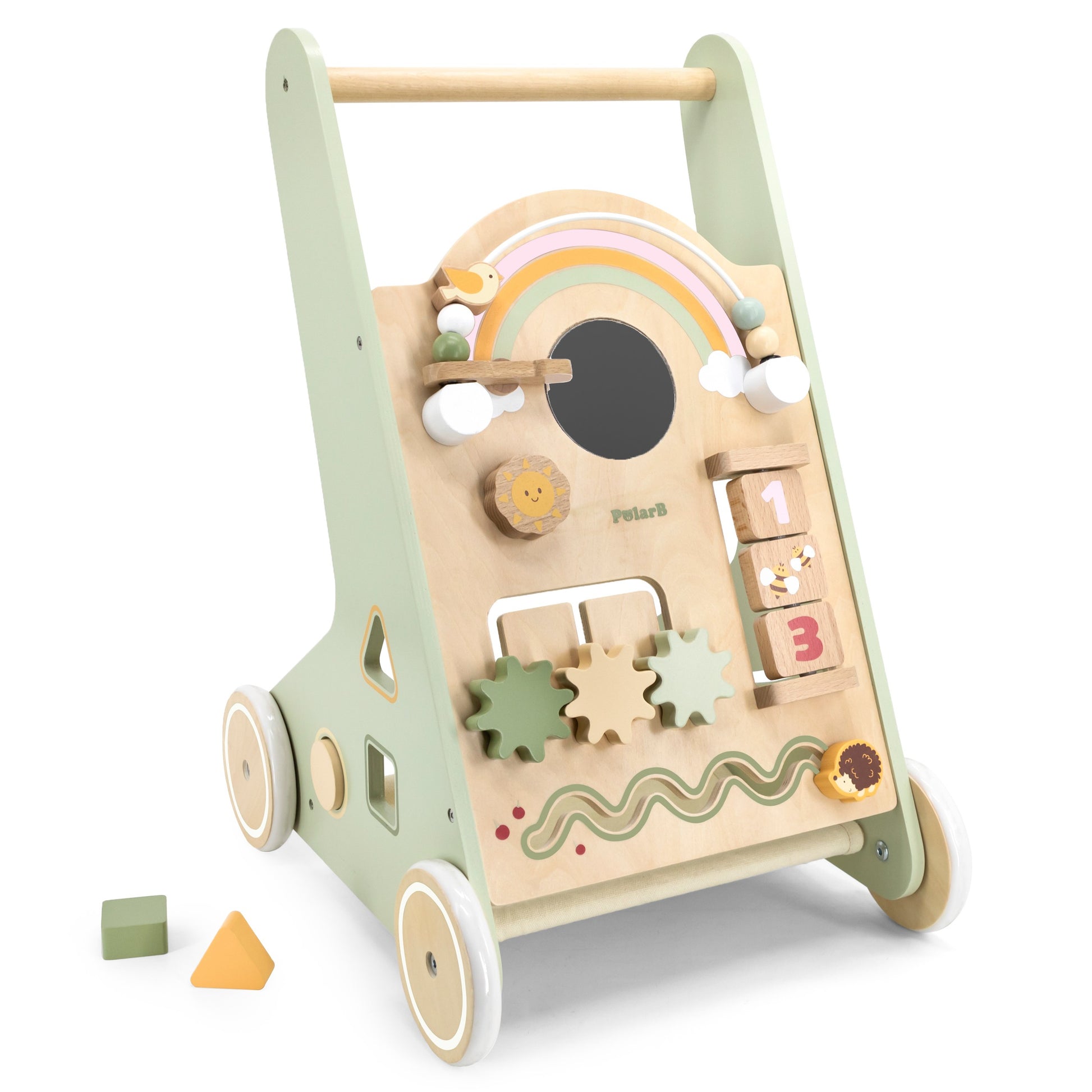 Wooden Educational Walker - Green
