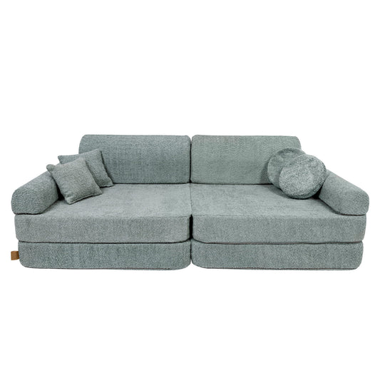 Modular Sofa for Kids - Premium Boucle, Fresh Mint