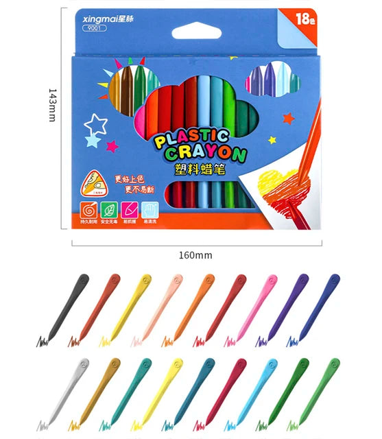 Plastikinės kreidelės pieštukai
