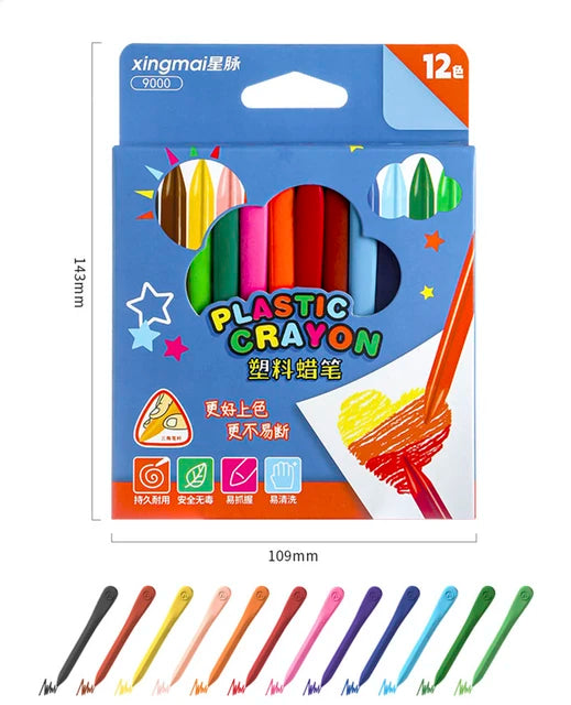 Plastikinės kreidelės pieštukai