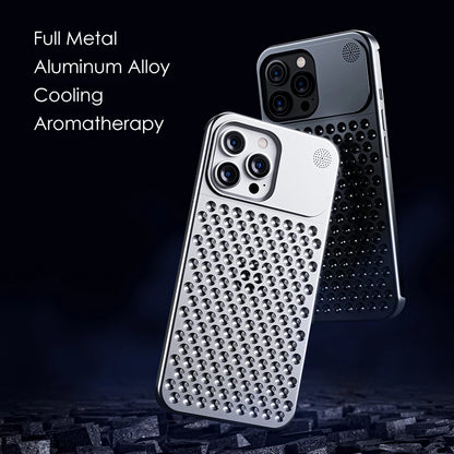Elegantiškas aliuminio korpuso dėklas iPhone 15,14,13,12 telefonams